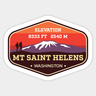 Mt. St. Helens Washington - Mountain Climbing Badge Sticker